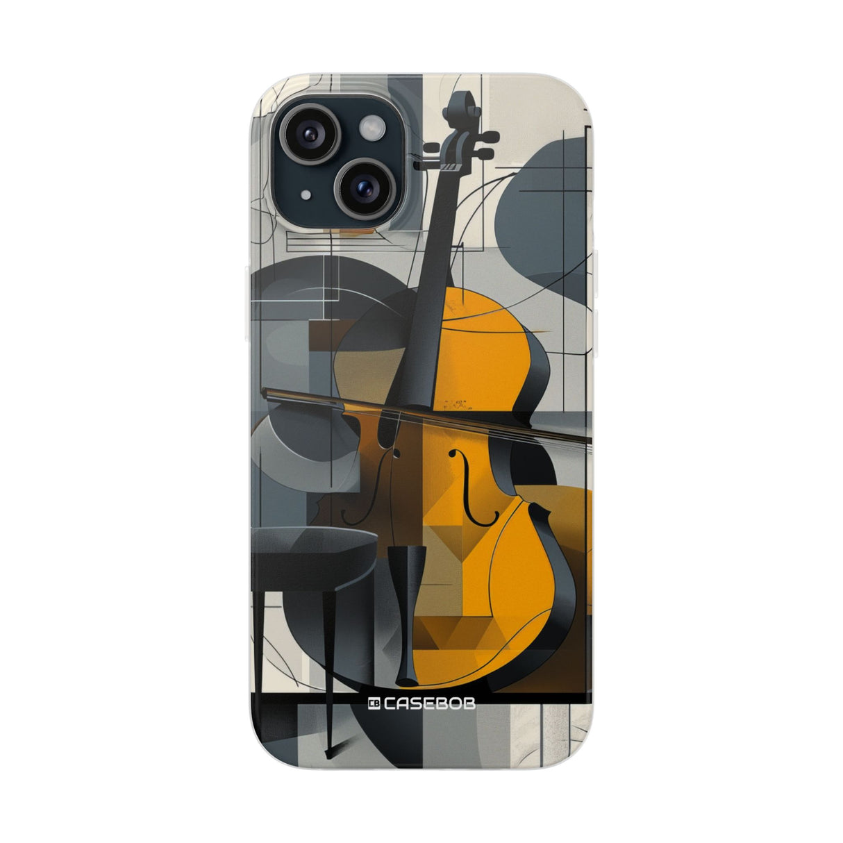 Cello-Abstraktion | Flexible Handyhülle für iPhone