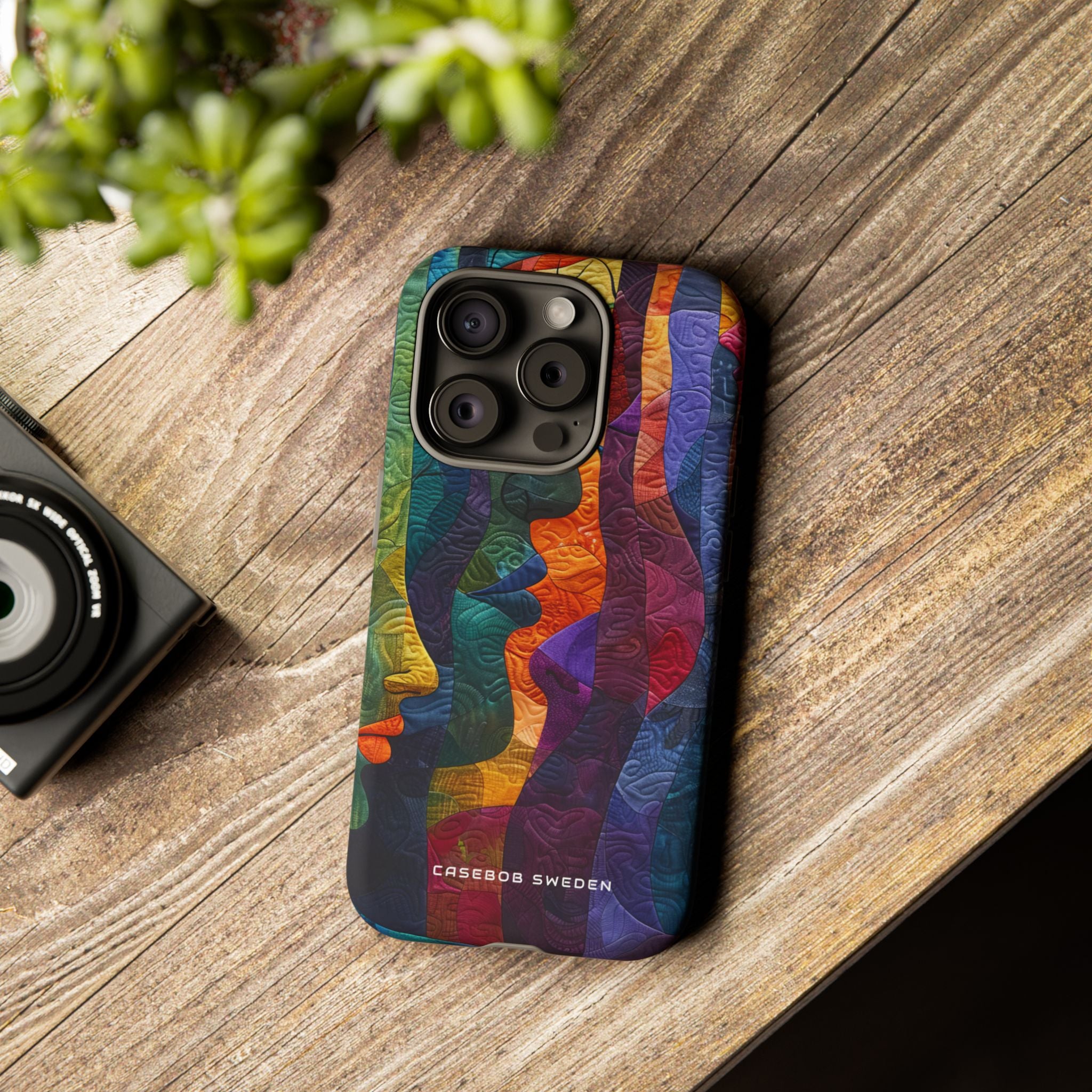 Harmonized Faces and Nature Fusion iPhone 15 - Tough Phone Case