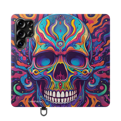 Psychedelic Skull - Samsung S25 Ultra Case - Wallet