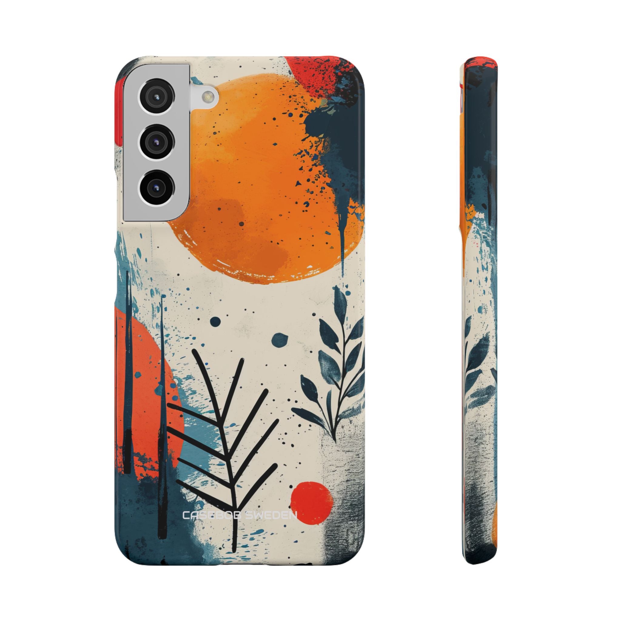 Orange Blue Splash - Slim Samsung S22 Phone Case