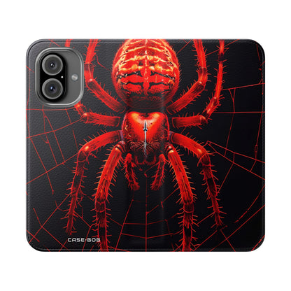 Crimson Spiderweb - iPhone 16  Case - Wallet
