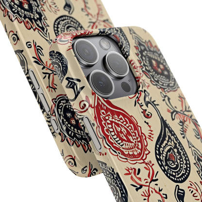 Vintage Paisley Elegance iPhone 15 - Slim Phone Case