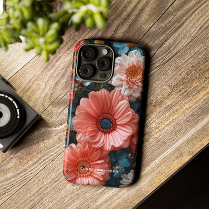 Surreal Floral Harmony iPhone 15 - Tough Phone Case