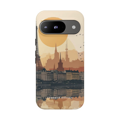 Parisian Skyline Reflections Google Pixel 9 - Tough Phone Case