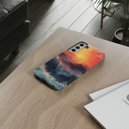 Ocean Sunset Waves - Tough Samsung S22 Phone Case