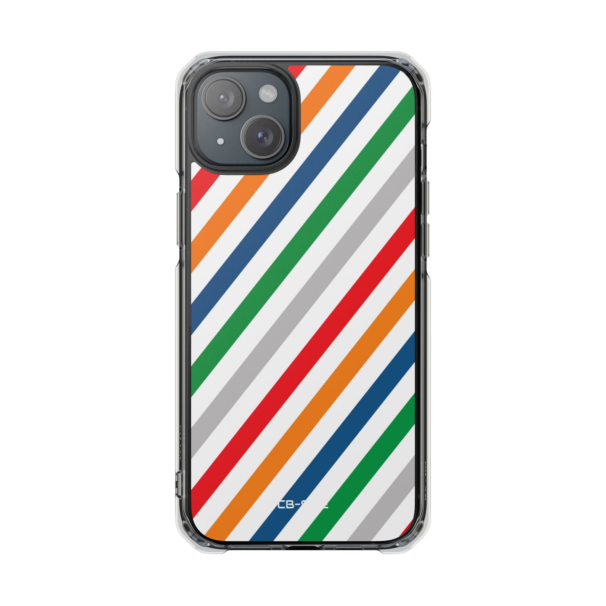 Vibrant Geometric Stripes iPhone Case - Impact