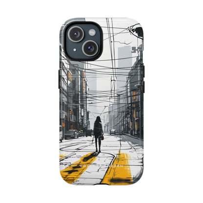 Urban Noir Streetscape iPhone 15 | Tough+ Phone Case