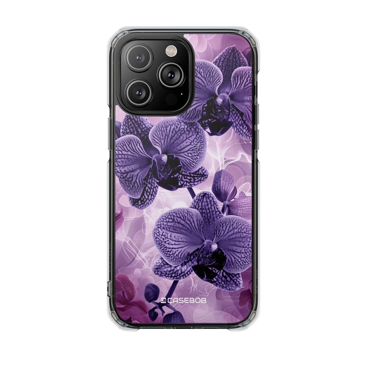 Radiant Orchid Design | Handyhülle für iPhone (Clear Impact Case – magnetisch) 