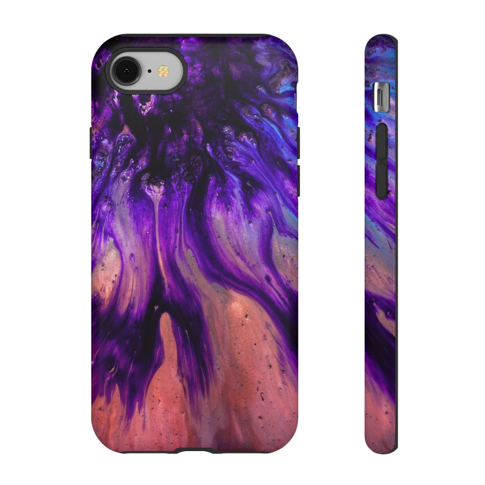 Purple Flow Ink Art iPhone Case (Protective) iPhone 8 Matte Phone Case