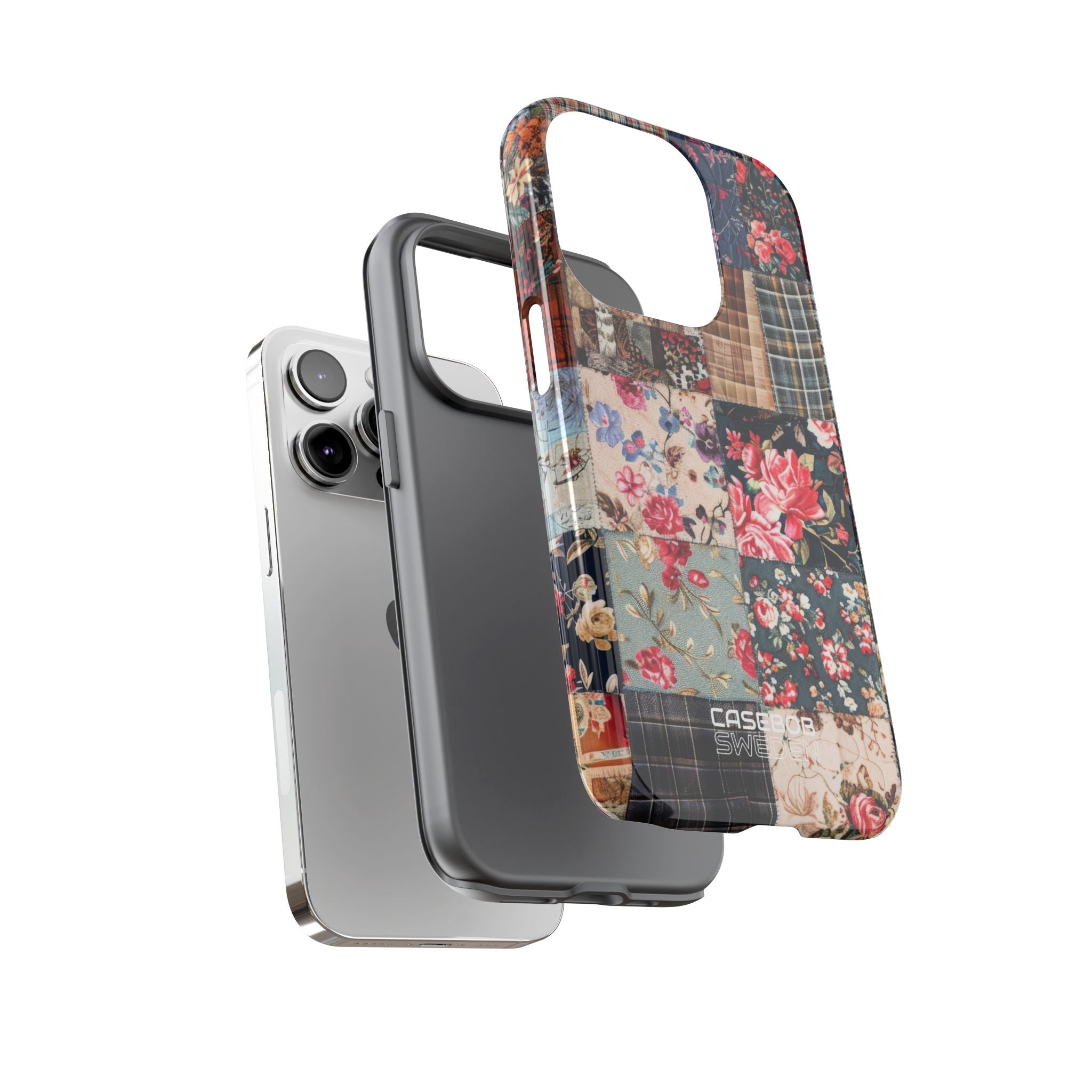 Patchwork floreale trapuntato iPhone 14 - Tough