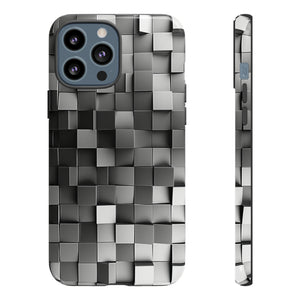 Monochrome Square Gradient - Protective Phone Case