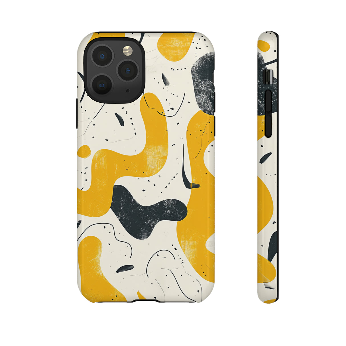 Yellow Linear Harmony - Protective Phone Case