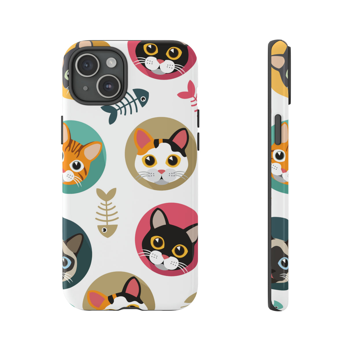 Cats Fishbone - Protective Phone Case