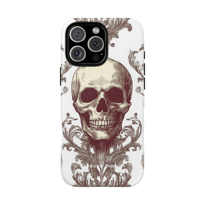 Gothic Skulls and Ornate Foliage iPhone 16 | Tough+ Phone Case