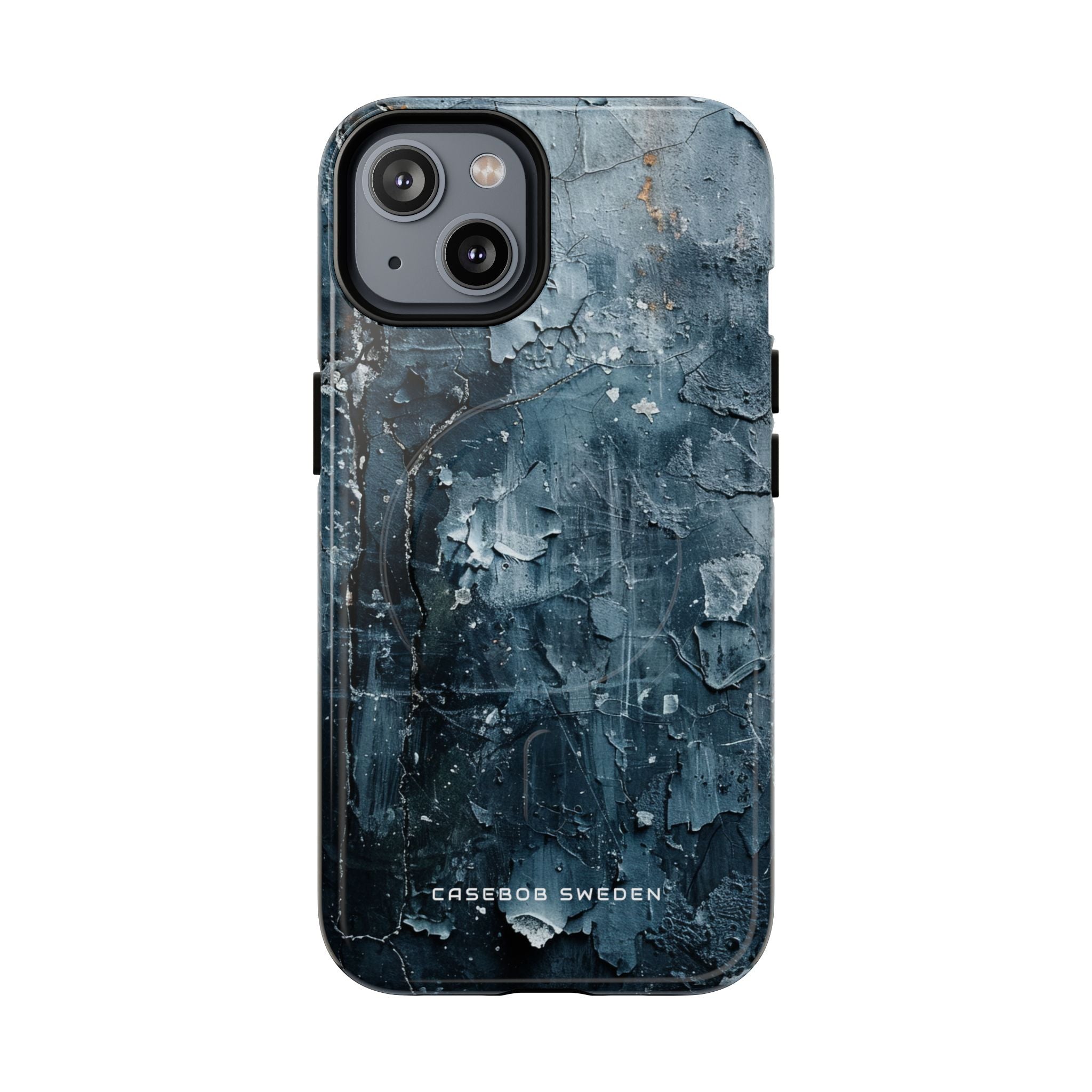 Weathered Blue Tapestry with Cracked Layers iPhone 14 | Tough+ Phone Case