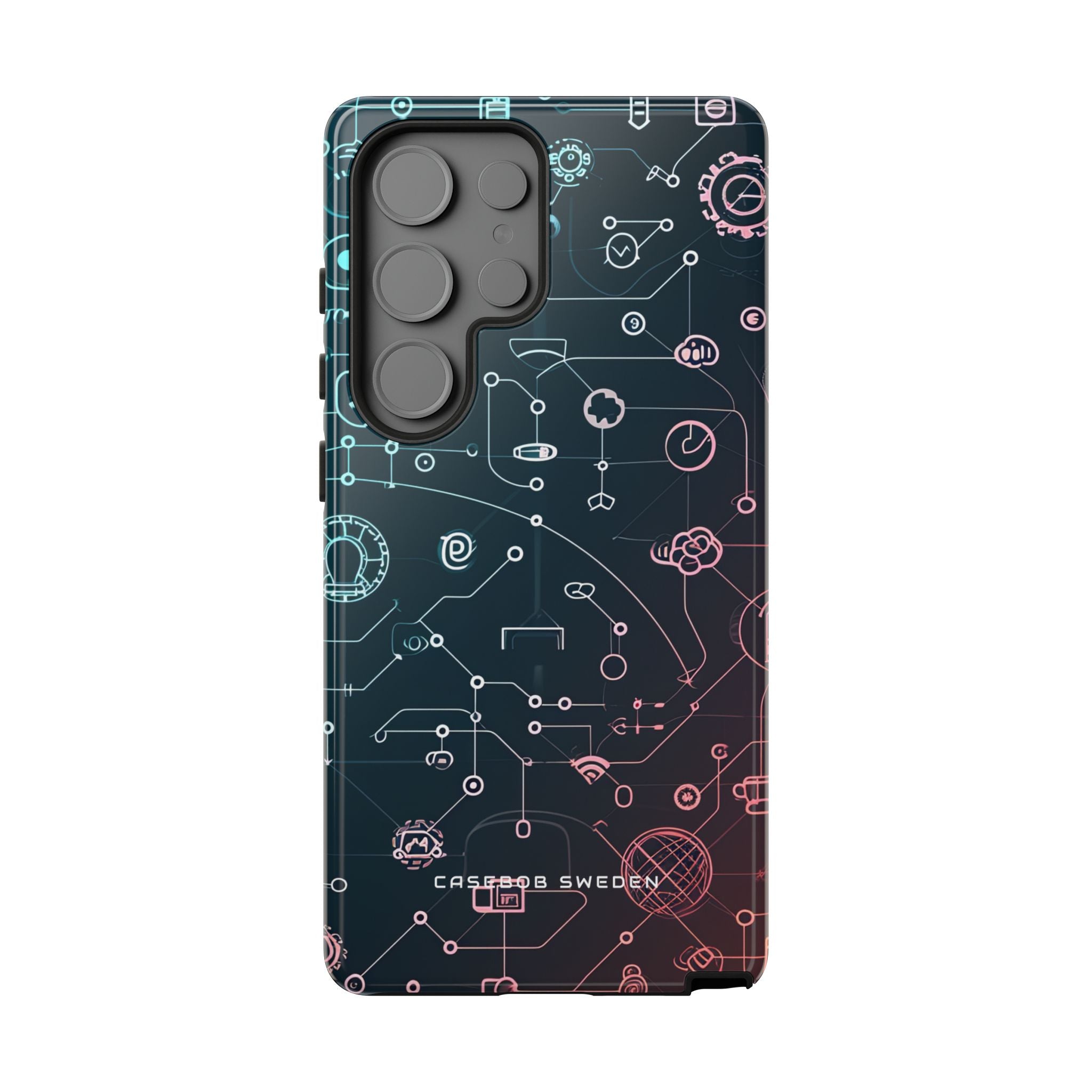 Futuristic Gradient Connectivity Network Samsung S25 - Tough Phone Case