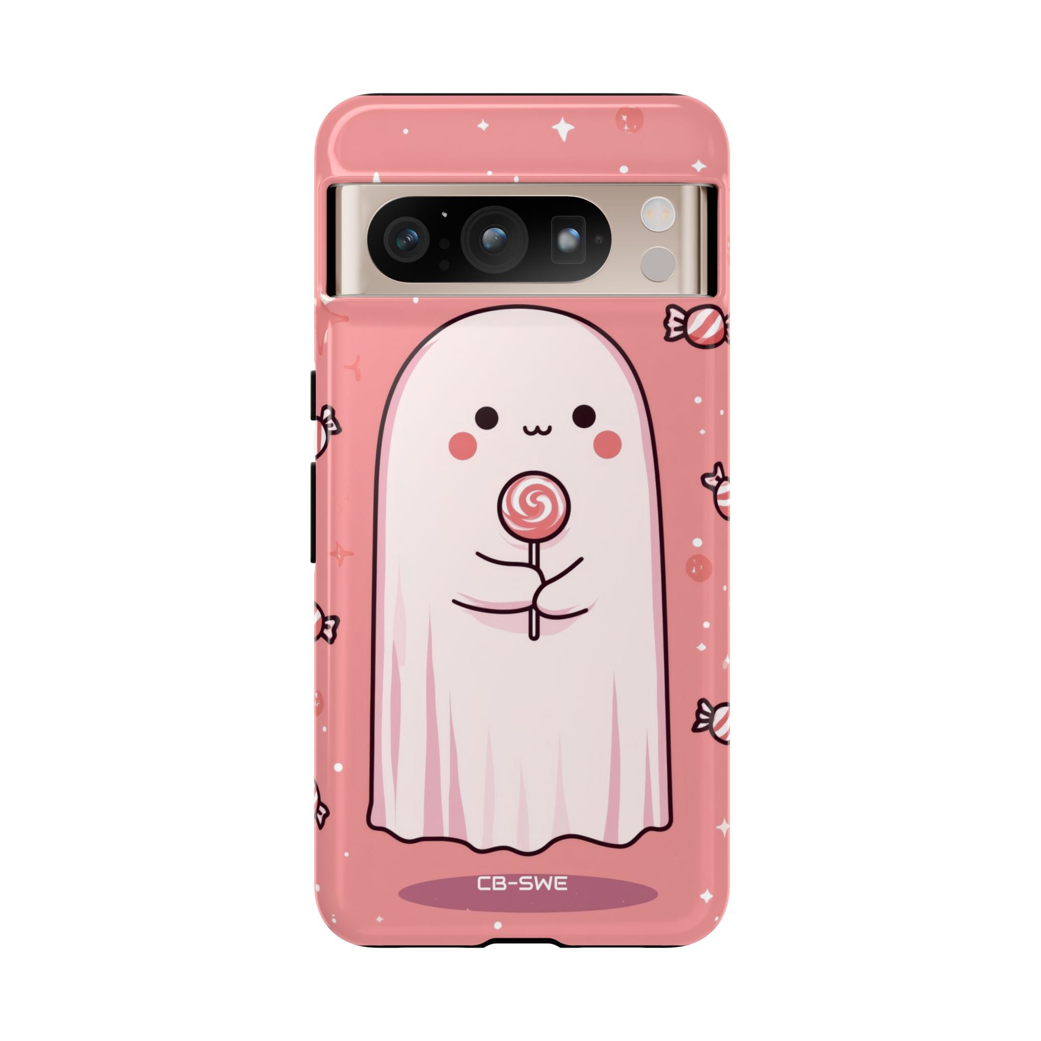 Cute Ghost Holds Candy - Google Pixel Case