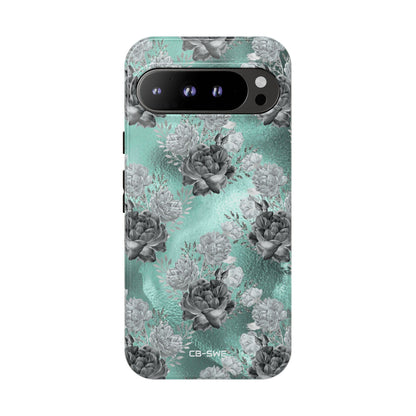 Teal Floral Elegance - Google Pixel Case