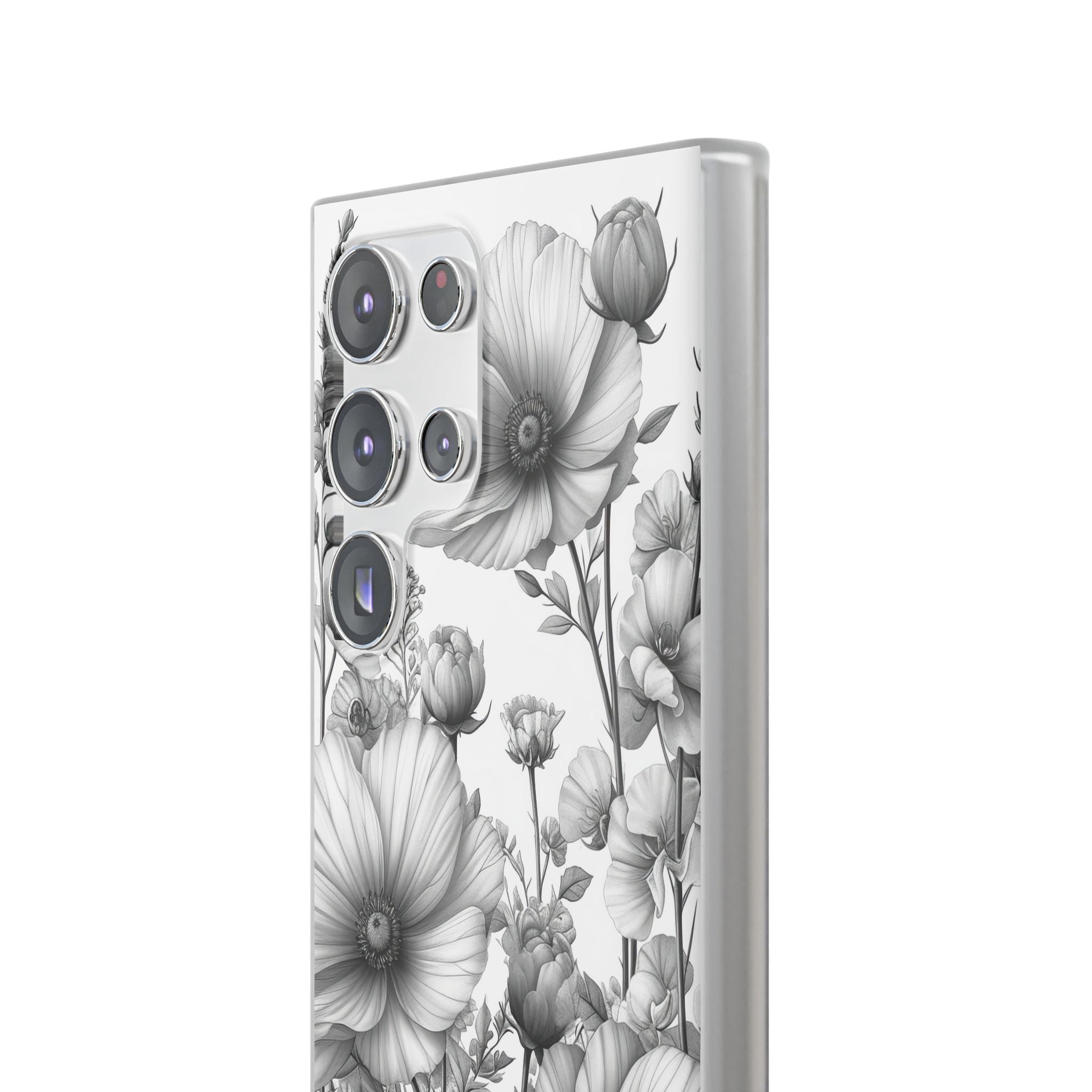 Monochrome Flora | Flexible Phone Case for Samsung Galaxy