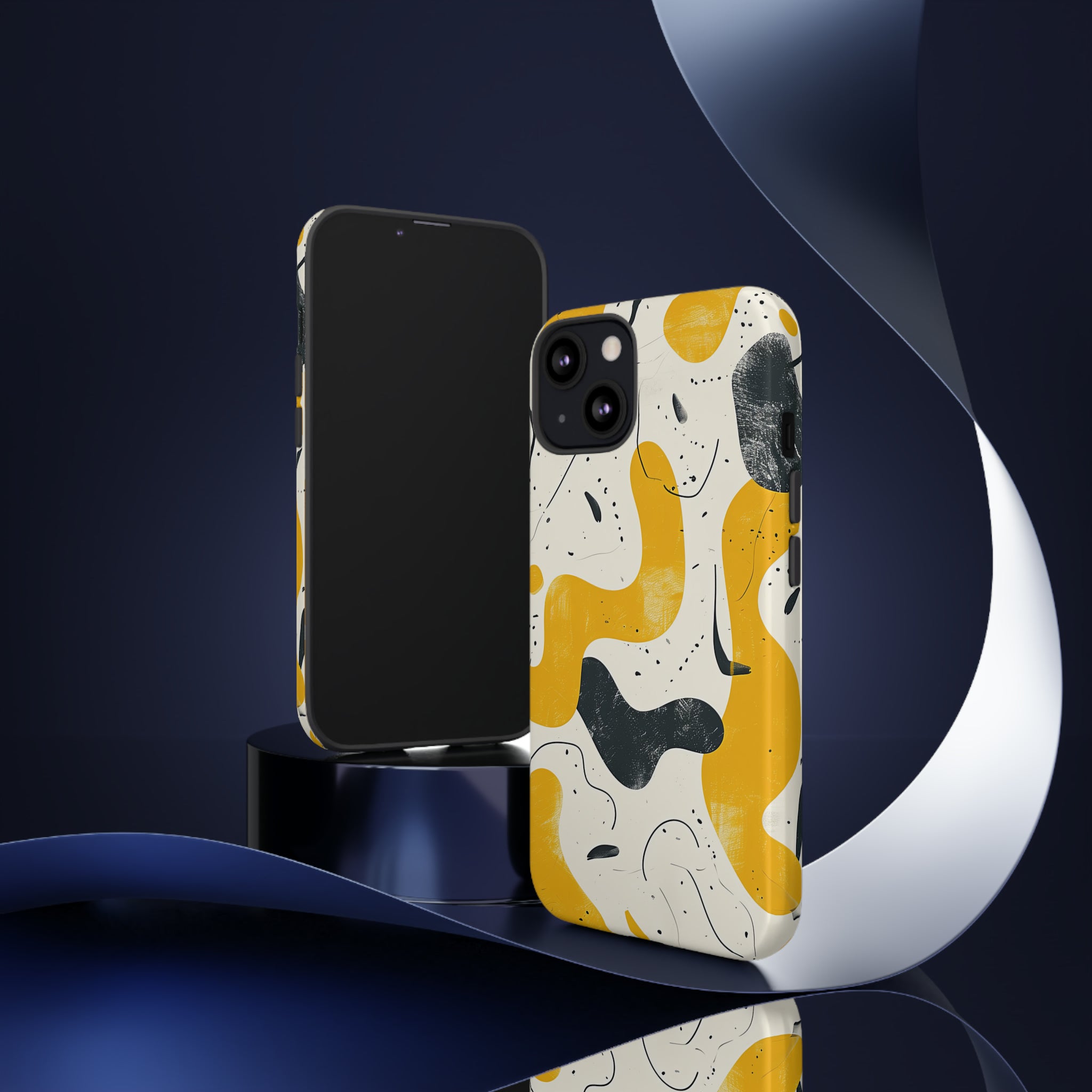 Yellow Linear Harmony - Protective Phone Case