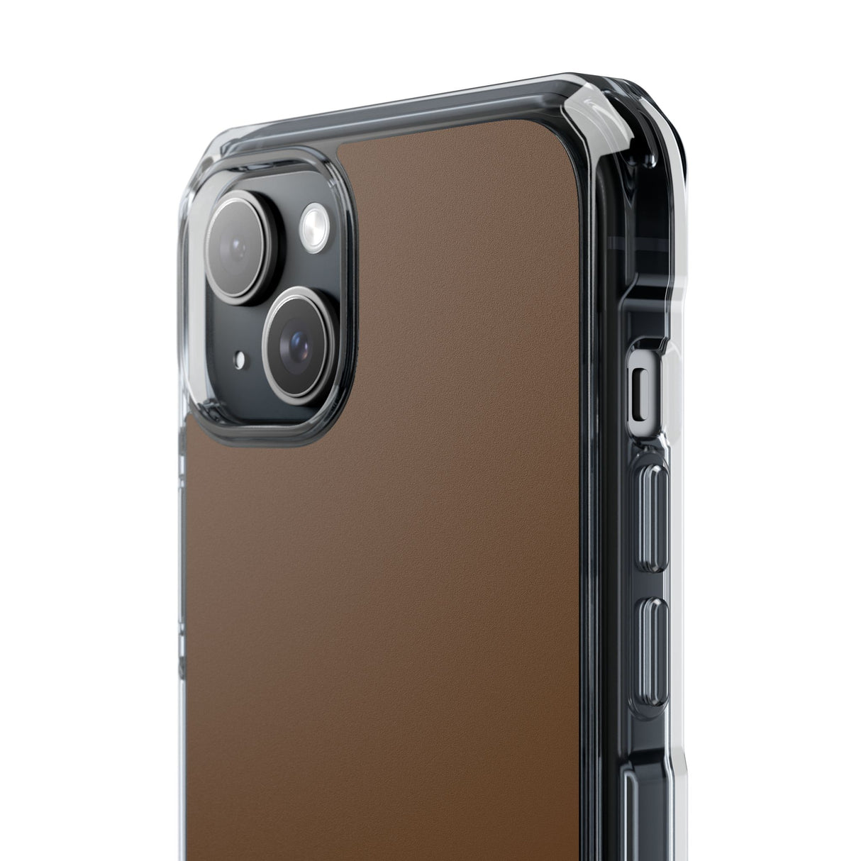 Dark Brown | Phone Case for iPhone (Clear Impact Case - Magnetic)