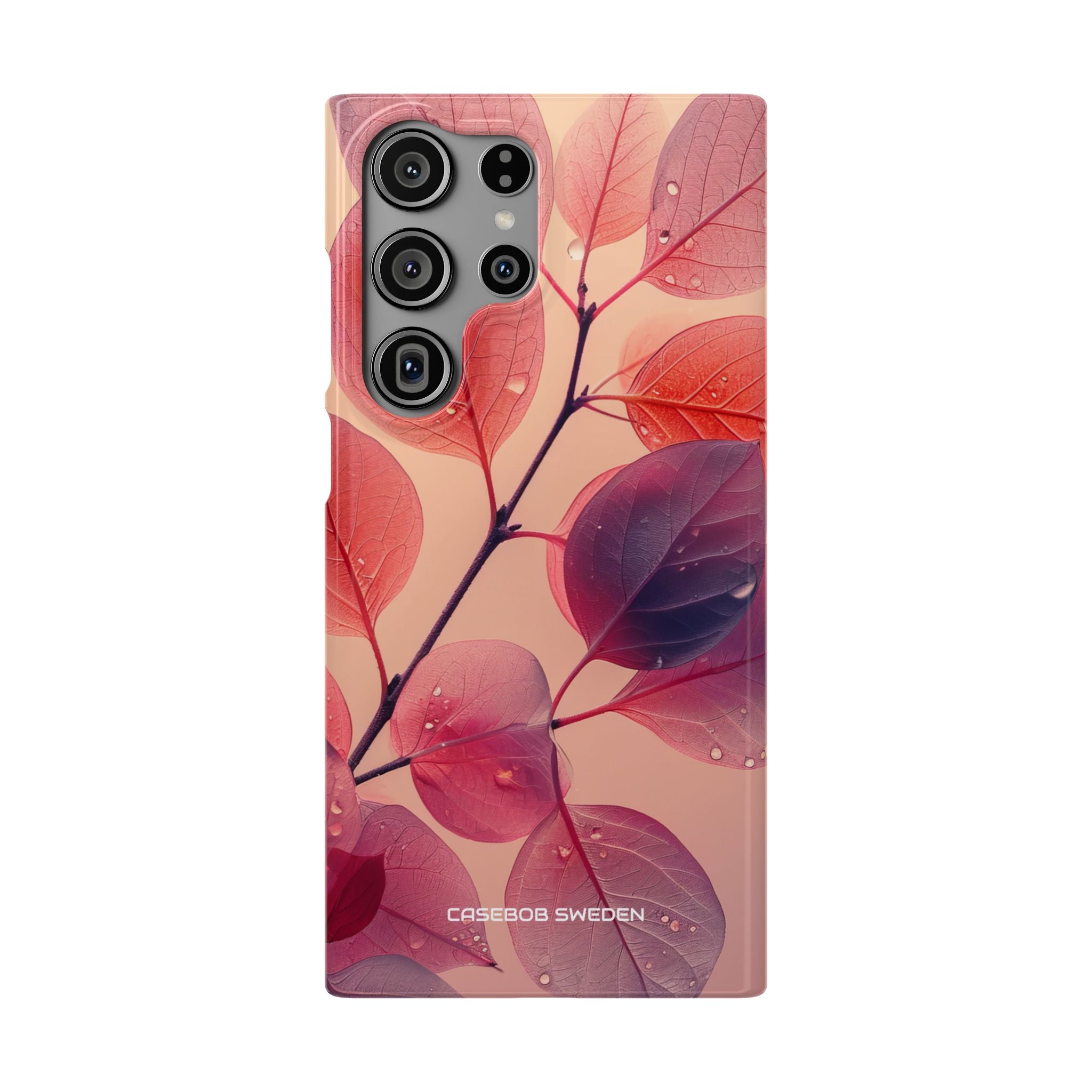 Pink Serenity Leaf Design - Slim Samsung S23 Phone Case