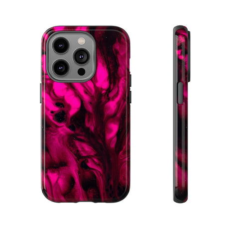 Bright Pink Ink Art iPhone Case (Protective) iPhone 14 Pro Glossy Phone Case