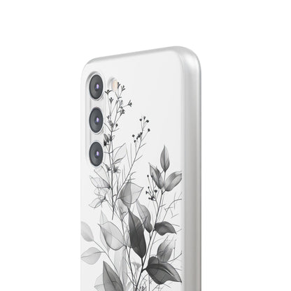 Veined Leaves Gray Samsung S23 Plus Case - Soft