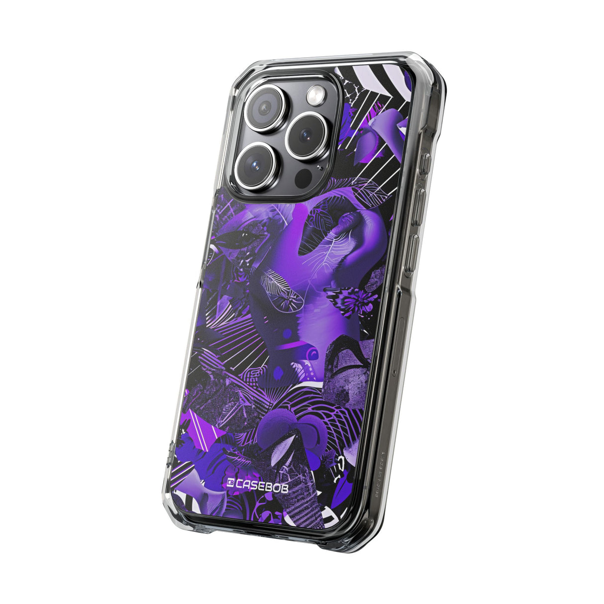 Ultra Violet Design | Handyhülle für iPhone (Clear Impact Case – magnetisch) 