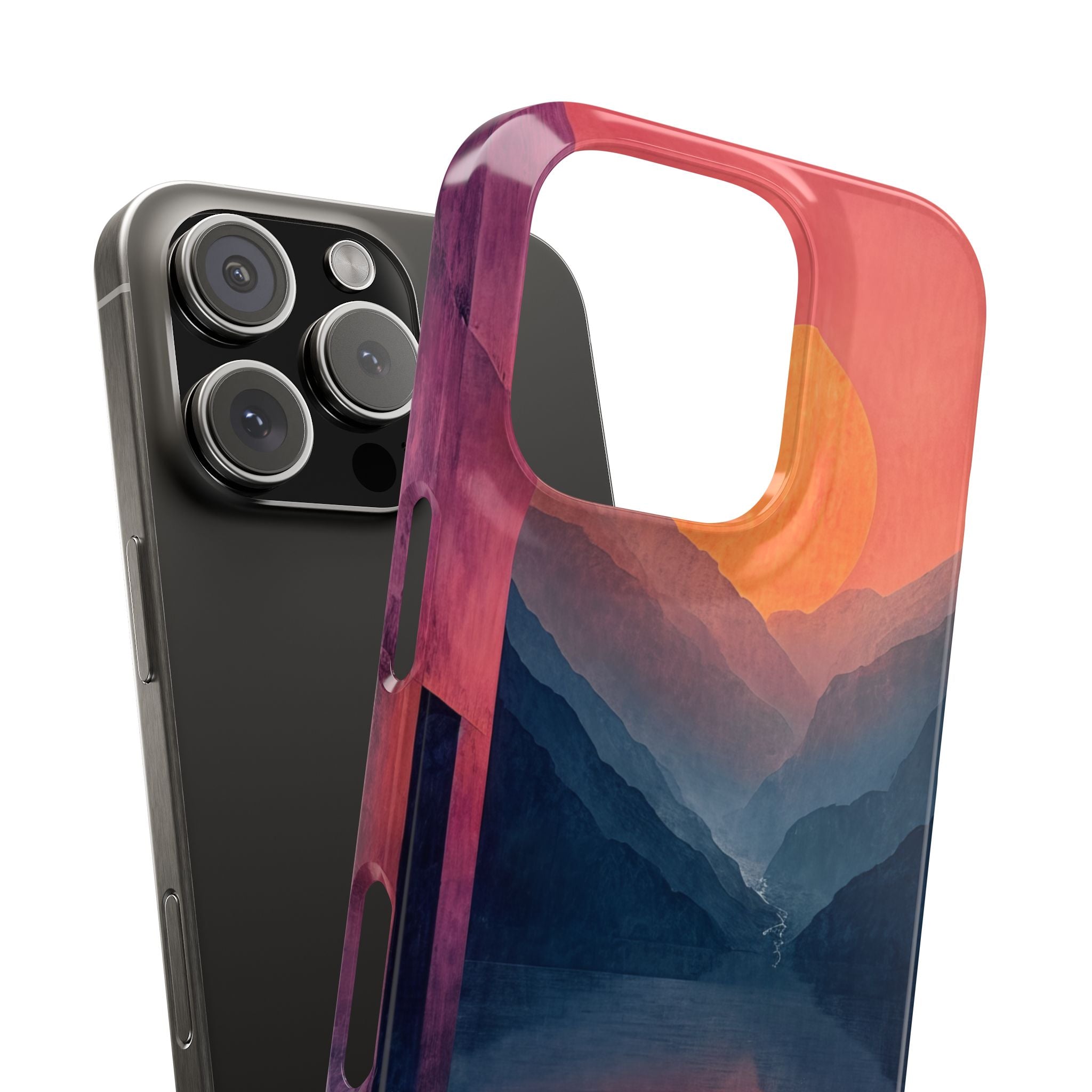 Surreal Sunset Landscape - Slim iPhone 16 Phone Case