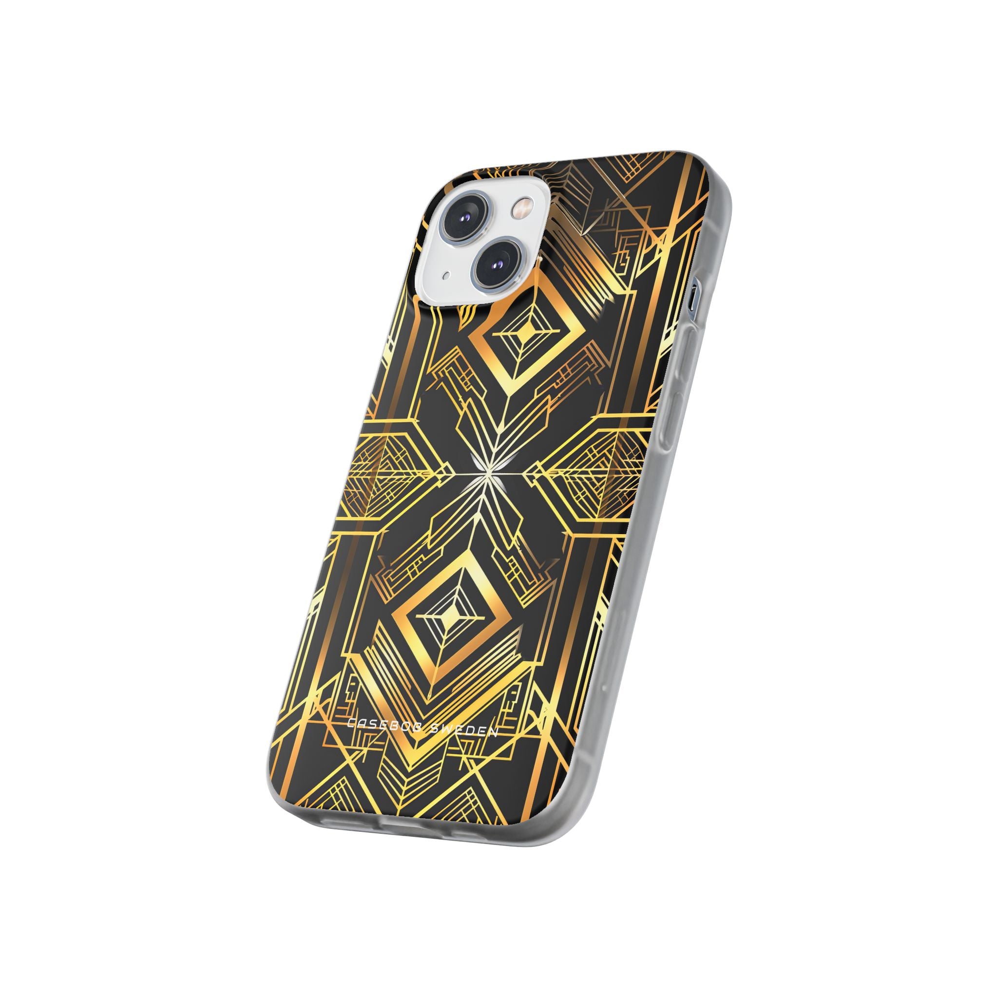 Golden Geometric Opulence iPhone 14 - Flexi Phone Case