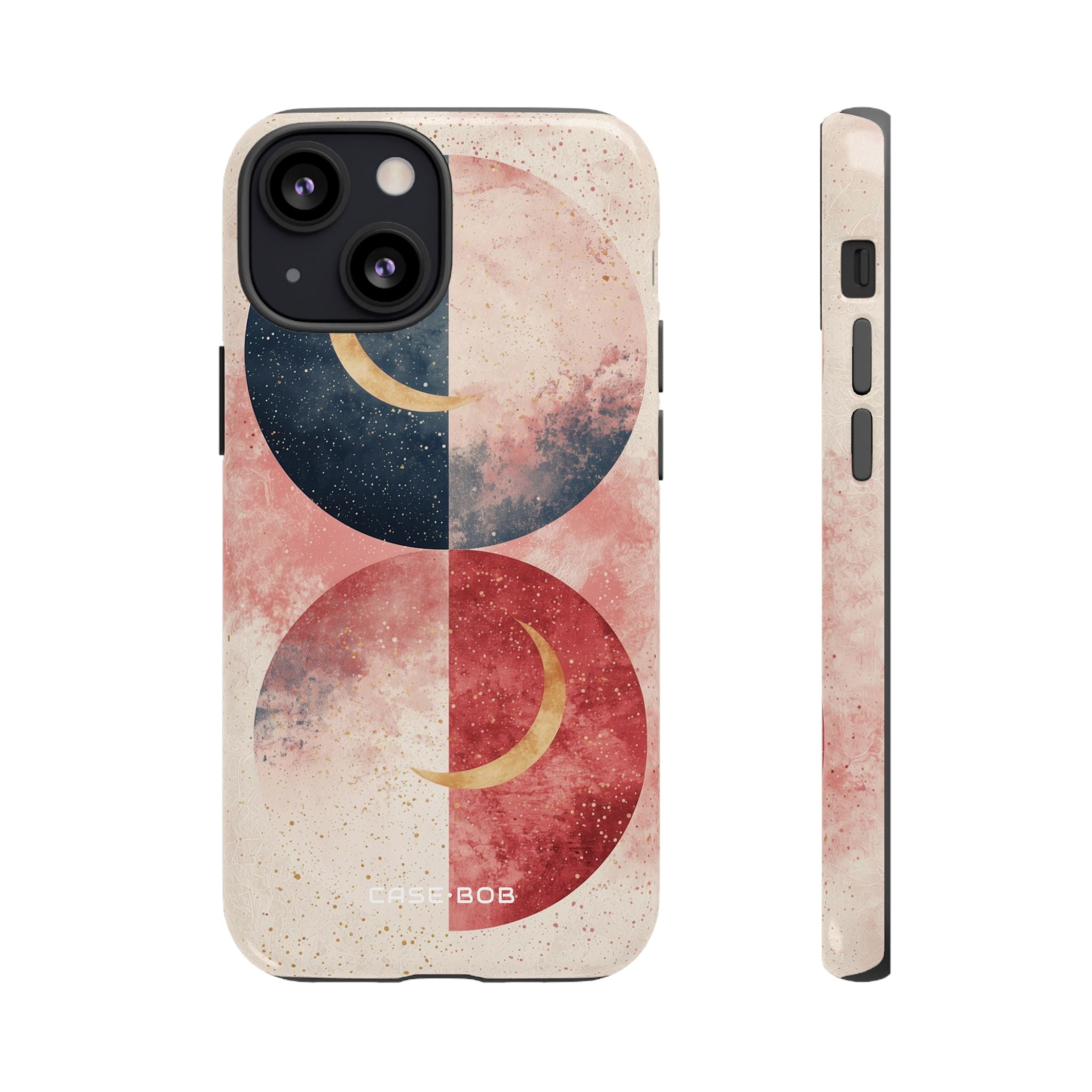 Golden Crescent Circles iPhone 13 Mini Case - Tough