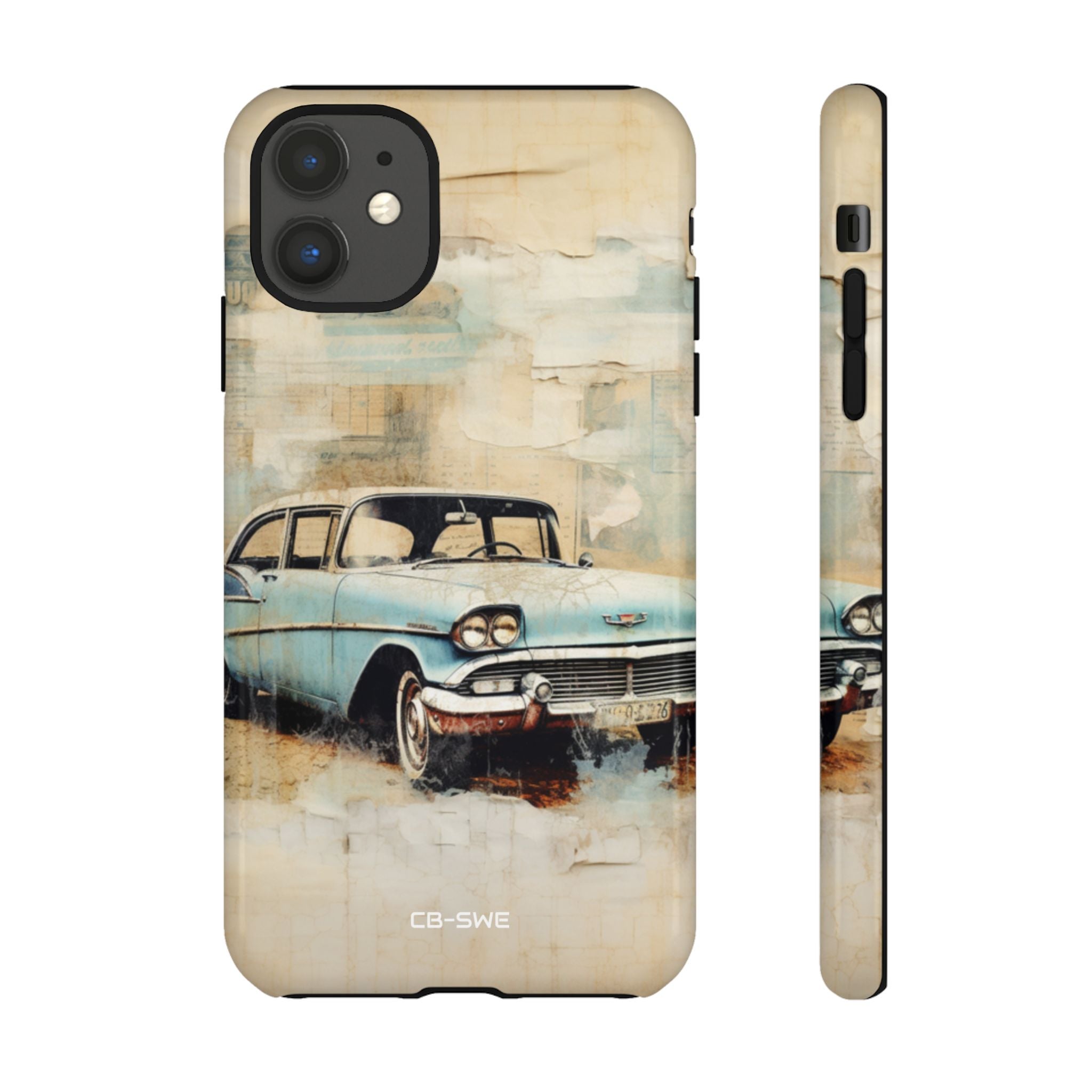 Vintage Car Collage - iPhone Case