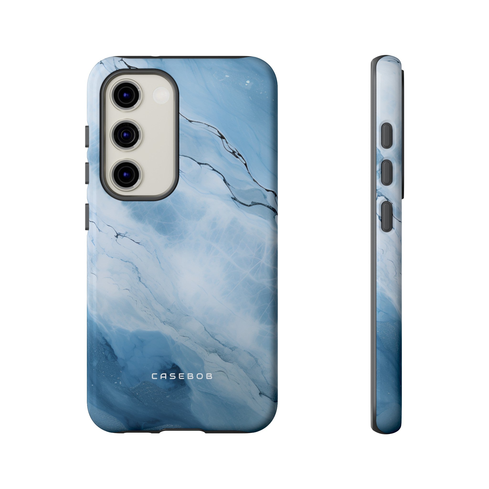 Light Navy Marble - Protective Phone Case