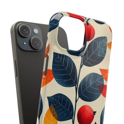 Autumn Nature Pattern - Slim iPhone 15 Phone Case