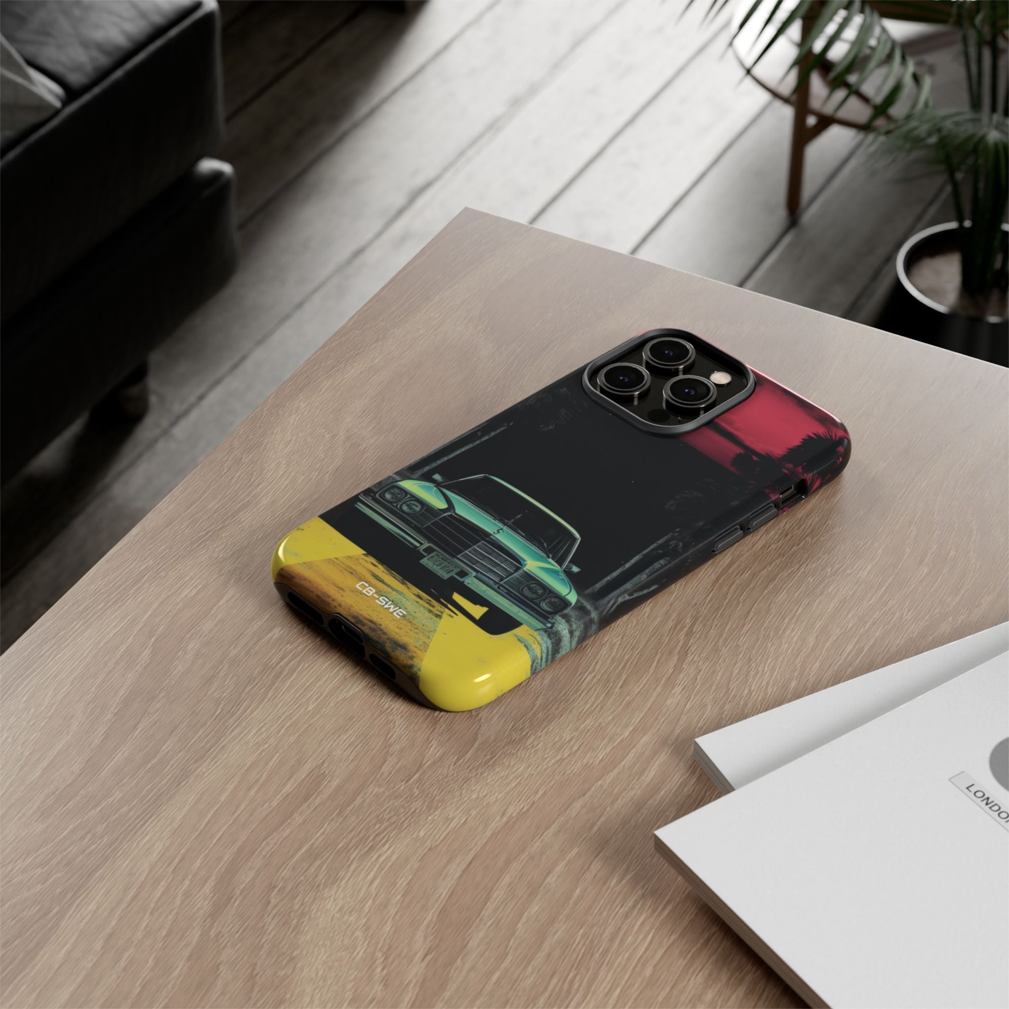 Retro Futuristic Nightscape - iPhone Case