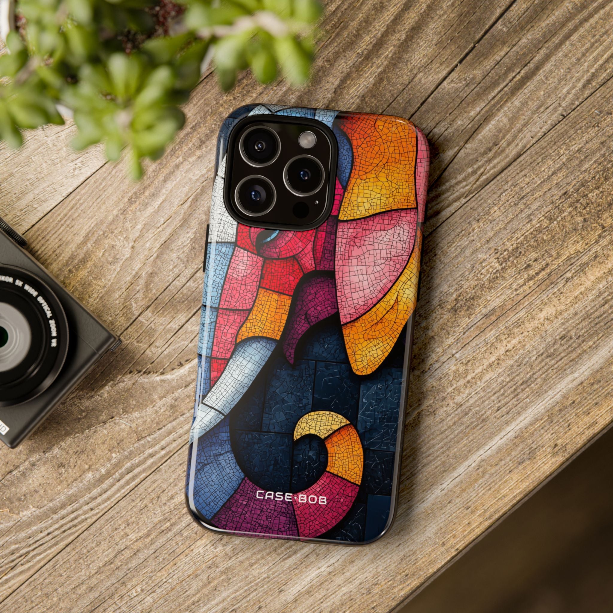 Elephant Mosaic iPhone 16 Pro Max Case - Tough