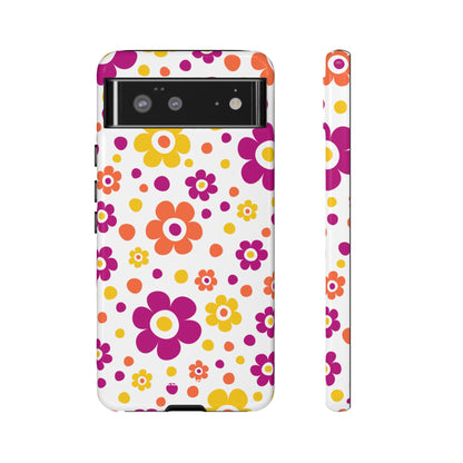 Retro Floral Playfulness - Google Pixel Case
