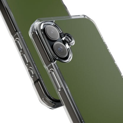 Dark Moss Green | Phone Case for iPhone (Clear Impact Case - Magnetic)