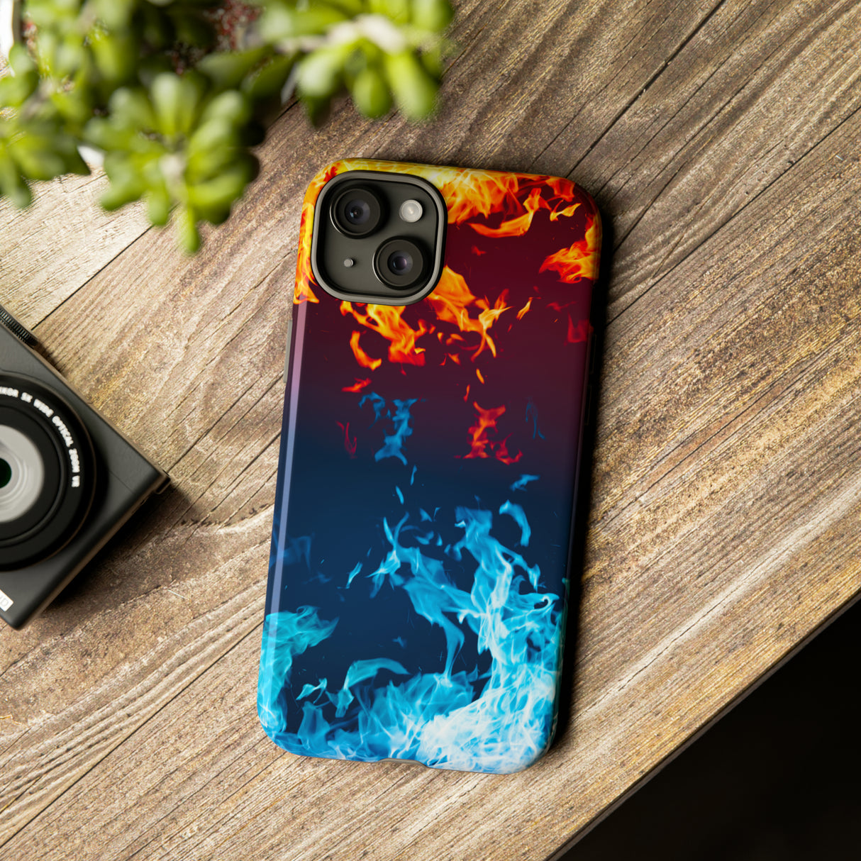 Red & Blue Flames - Protective Phone Case