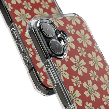 Retro Red Florals iPhone Case - Impact