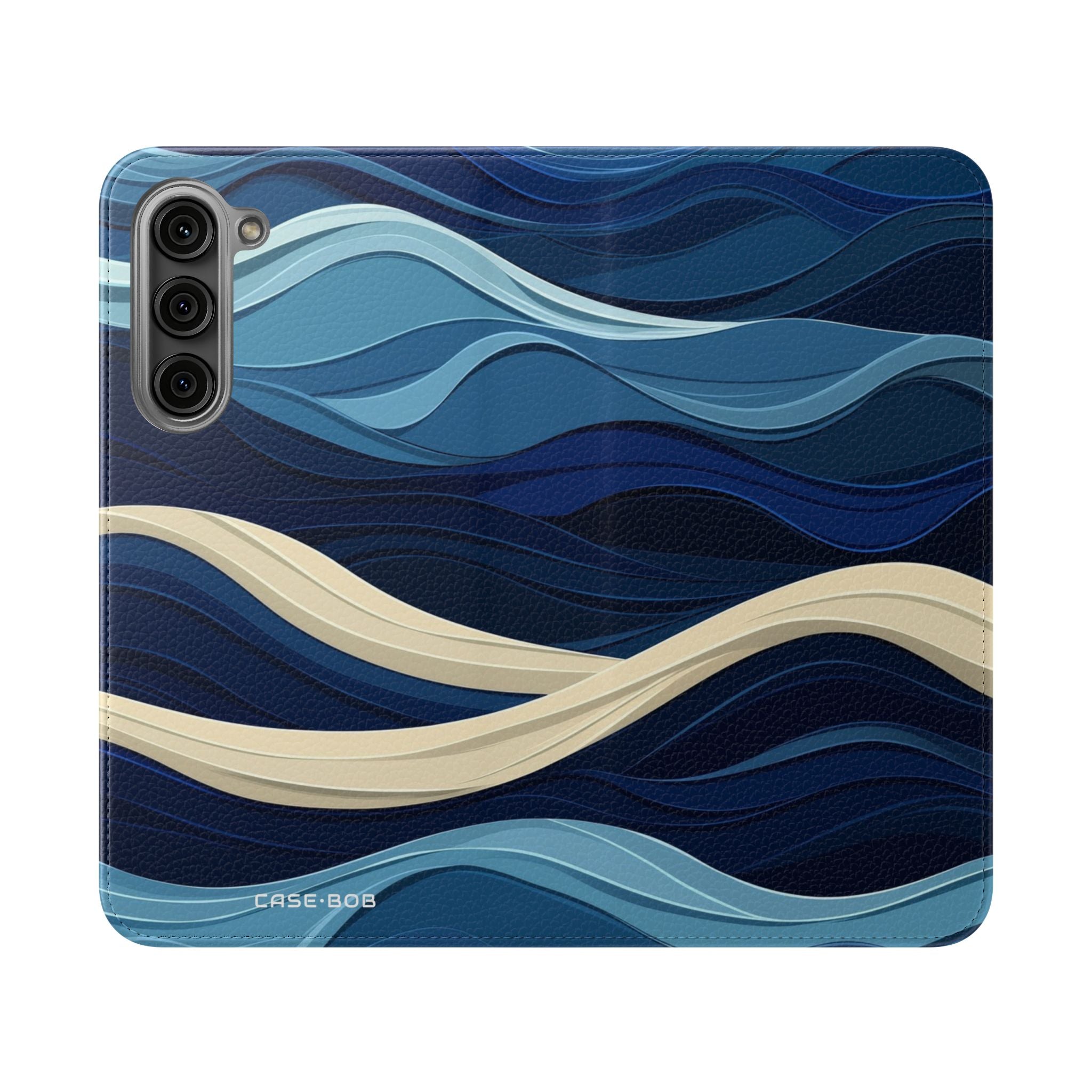 Blue Wave Flow - Samsung S23+ Case - Wallet