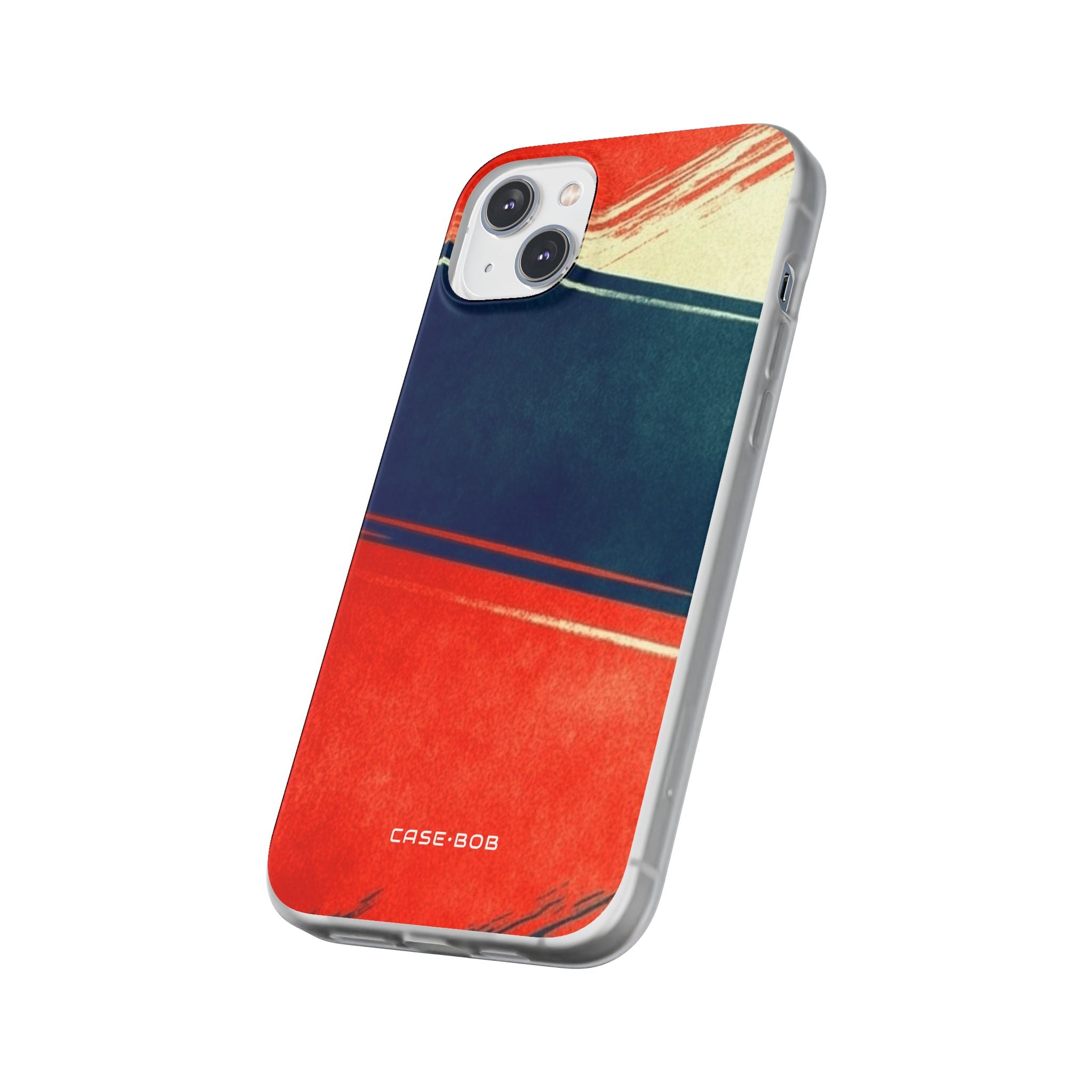 Blue Diagonal Motion iPhone 14 Plus Case - Soft