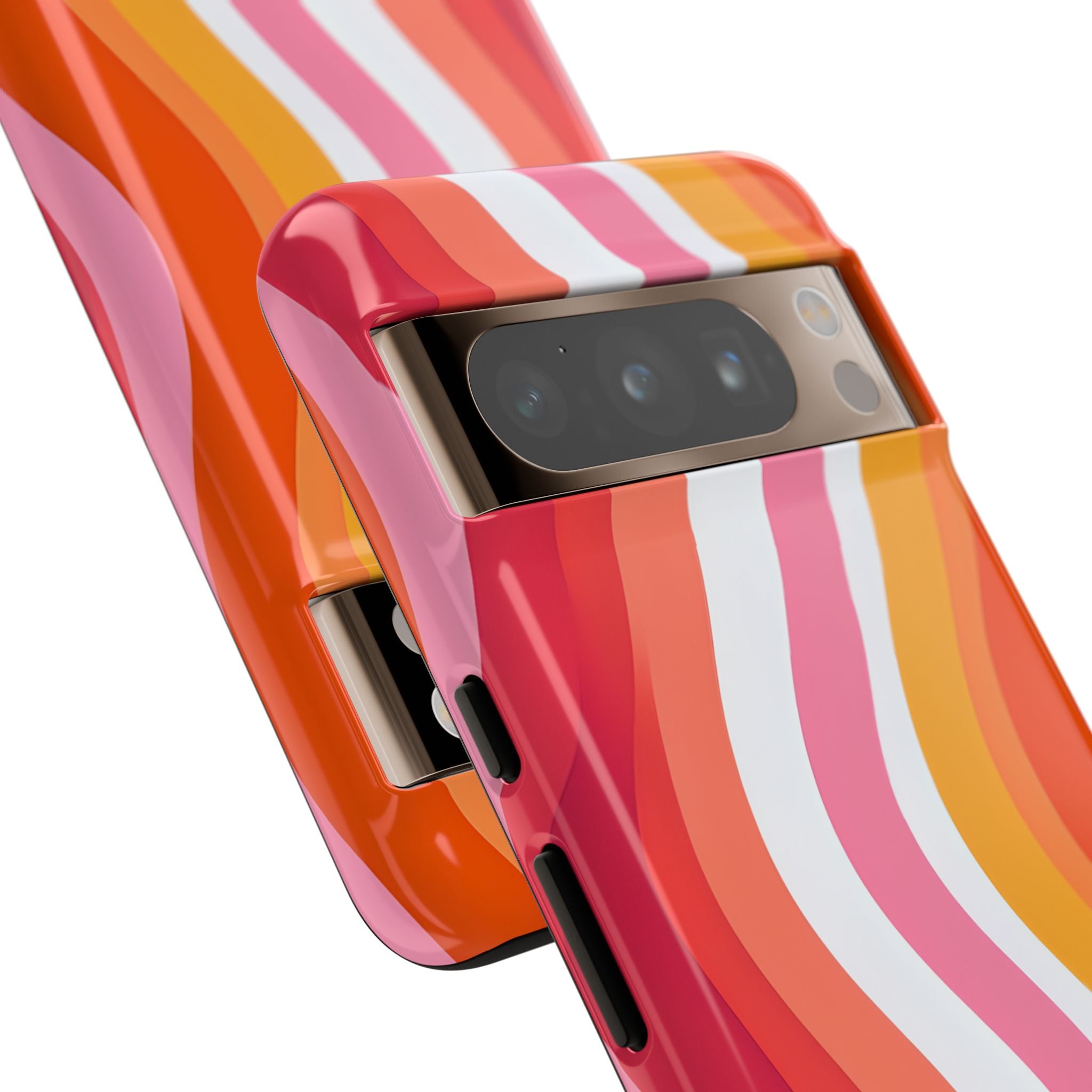 Vibrant Retro Vertical Wavy Stripes Google Pixel 8 - Tough