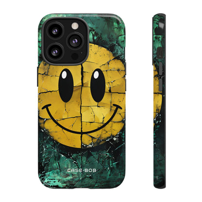 Cracked Smiley iPhone 13 Pro Case - Tough