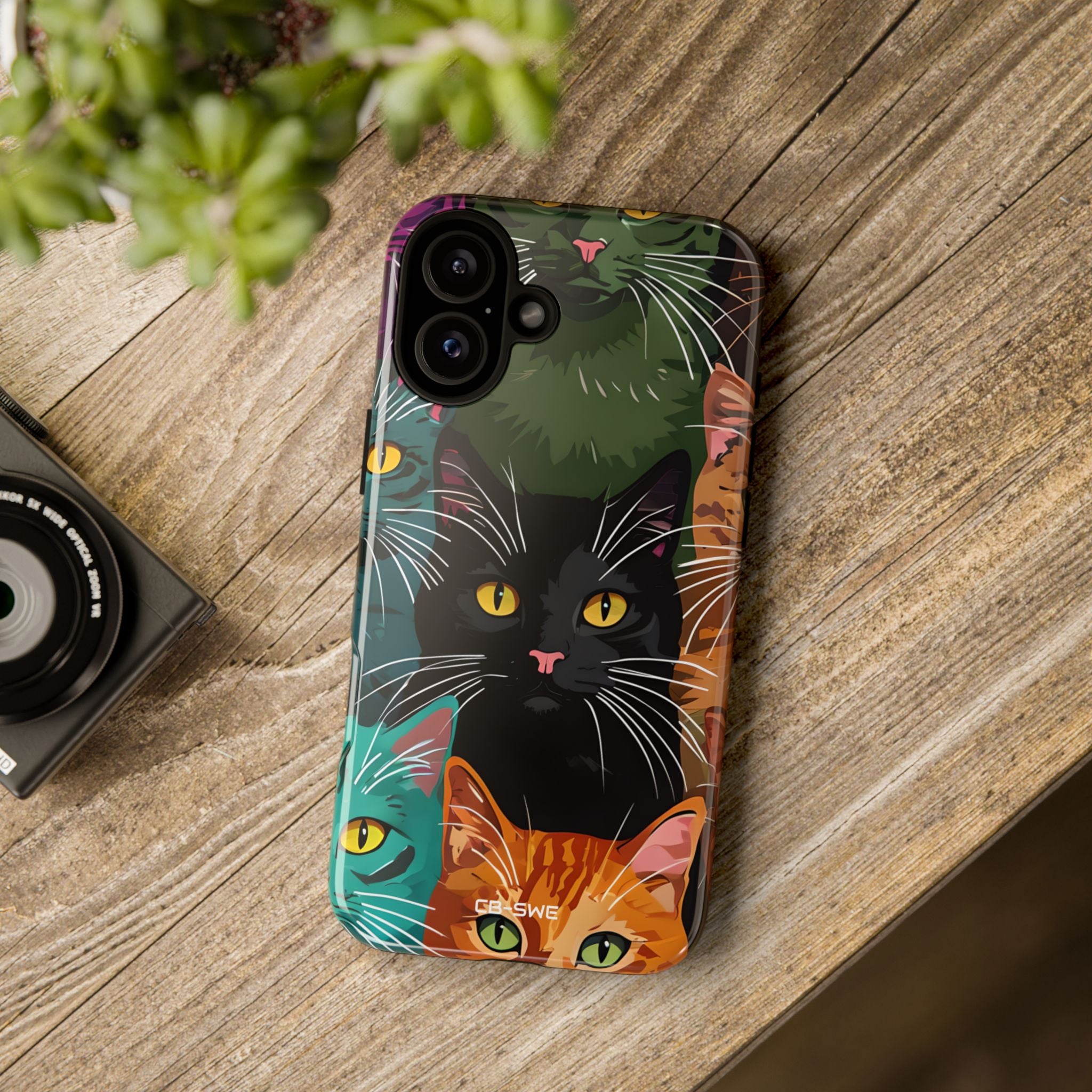 Colorful Cat Charisma - iPhone Case