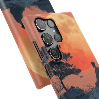 Zen Tranquility Under a Red Moon Samsung S23 - Slim Phone Case