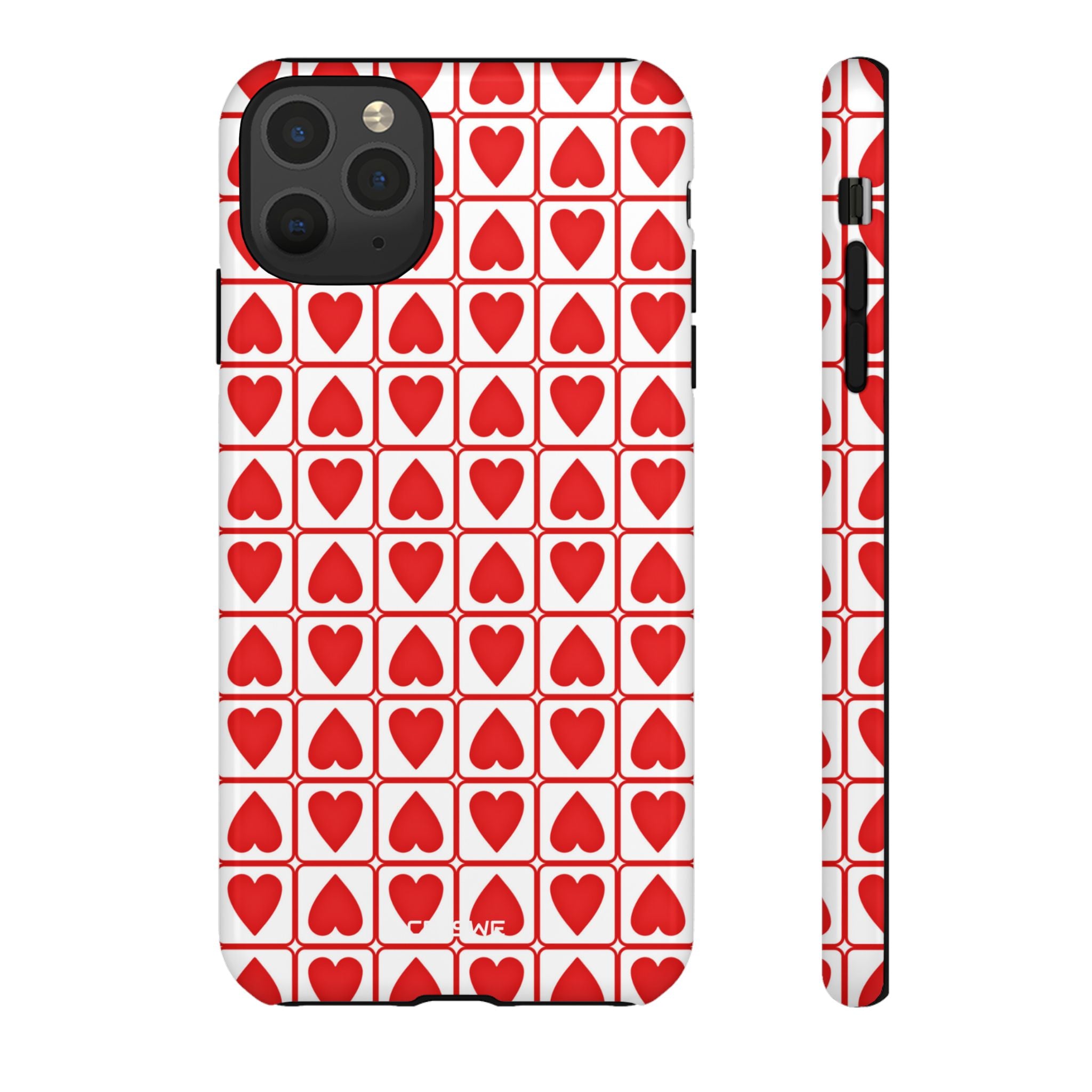 Hearts In Squares - iPhone Case