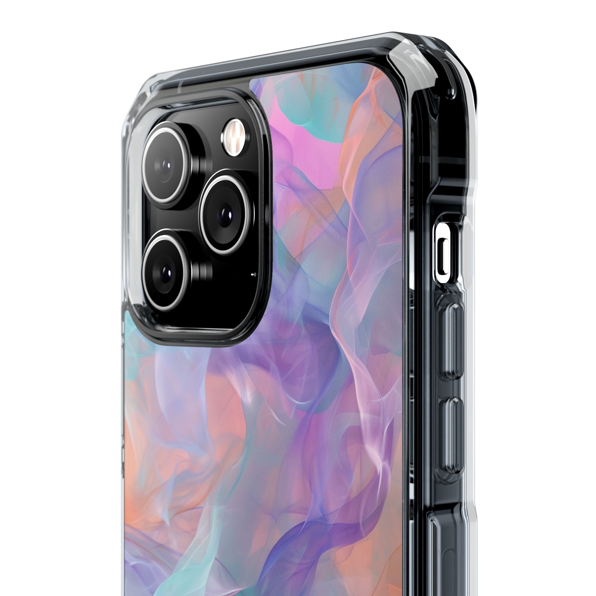 Dreamy Teal Flow - Clear Impact iPhone 14 Phone Case