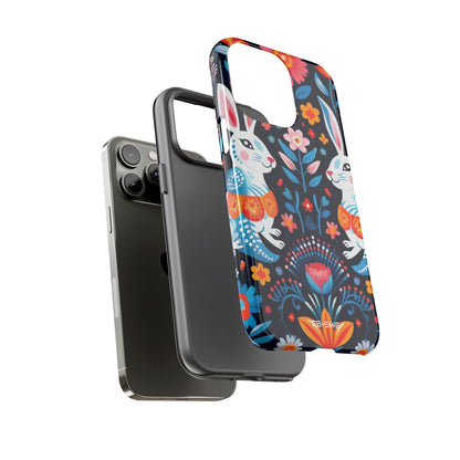 Bunnies Hop Flowers - iPhone Case